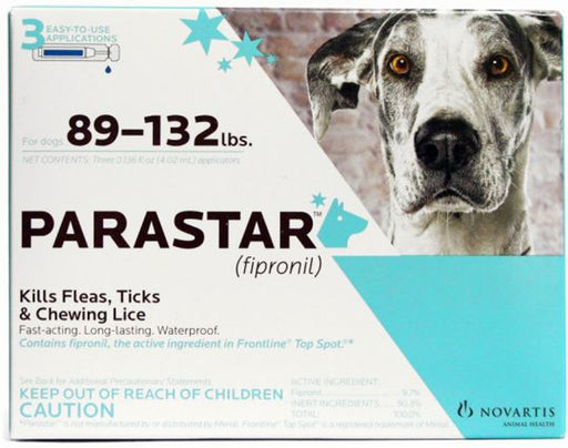 Photo of Novartis Animal Health-Parastar for Dogs-89 - 132 lb-3 count-from Pet Wish Pros