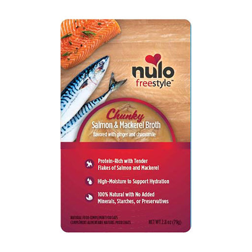 Photo of Nulo-Nulo Freestyle Chunky Broth Pouches for Cats-Salmon & Mackerel-(2.8 oz) [24 count]-from Pet Wish Pros