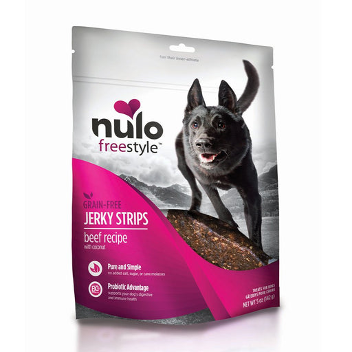 Photo of Nulo-Nulo Freestyle Grain-Free Jerky Strips Dog Treats-Beef with Coconut-5 oz-from Pet Wish Pros