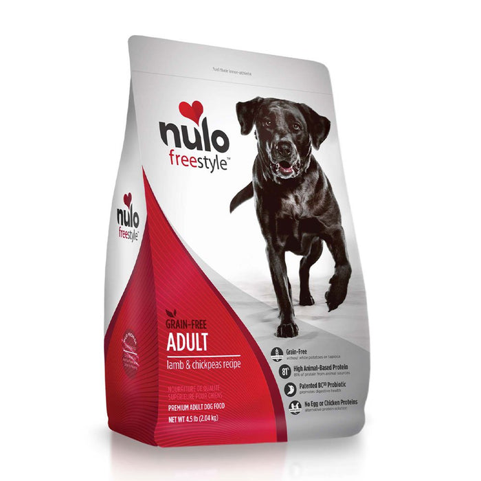 Photo of Nulo-Nulo Freestyle High-Meat Kibble Grain-Free Dry Adult Dog Food-Lamb & Chickpeas-4.5 lb-from Pet Wish Pros