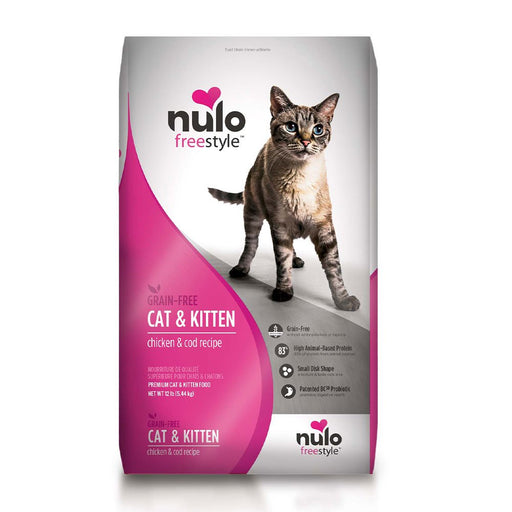 Photo of Nulo-Nulo Freestyle High-Meat Kibble Grain-Free Dry Cat & Kitten Food-Chicken & Cod-12 lb-from Pet Wish Pros