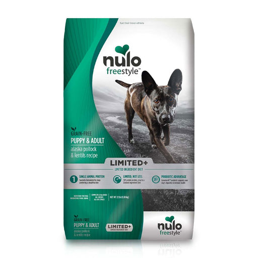 Photo of Nulo-Nulo Freestyle High-Meat Kibble Limited Ingredient Grain-Free Dry Puppy & Adult Dog Food-Alaska Pollock & Lentils-22 lb-from Pet Wish Pros