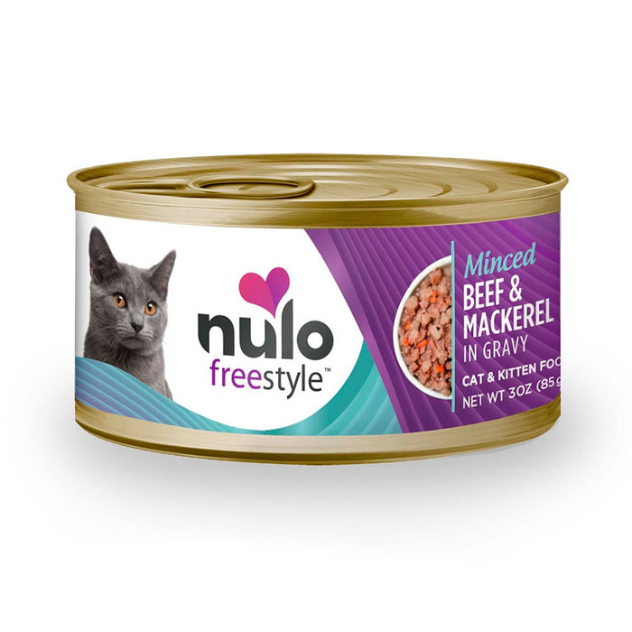 Photo of Nulo-Nulo Freestyle Minced Canned Cat & Kitten Food-Beef & Mackerel-(3 oz) [24 count]-from Pet Wish Pros