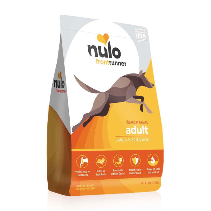 Photo of Nulo-Nulo Frontrunner High Meat Kibble Dry Dog Food-Chicken, Oats, & Turkey-3 lb-from Pet Wish Pros