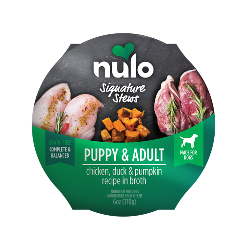 Photo of Nulo-Nulo Signature Stews in Broth for Puppy & Adult Dogs-Chicken, Duck, & Pumpkin-(6 oz) [16 count]-from Pet Wish Pros