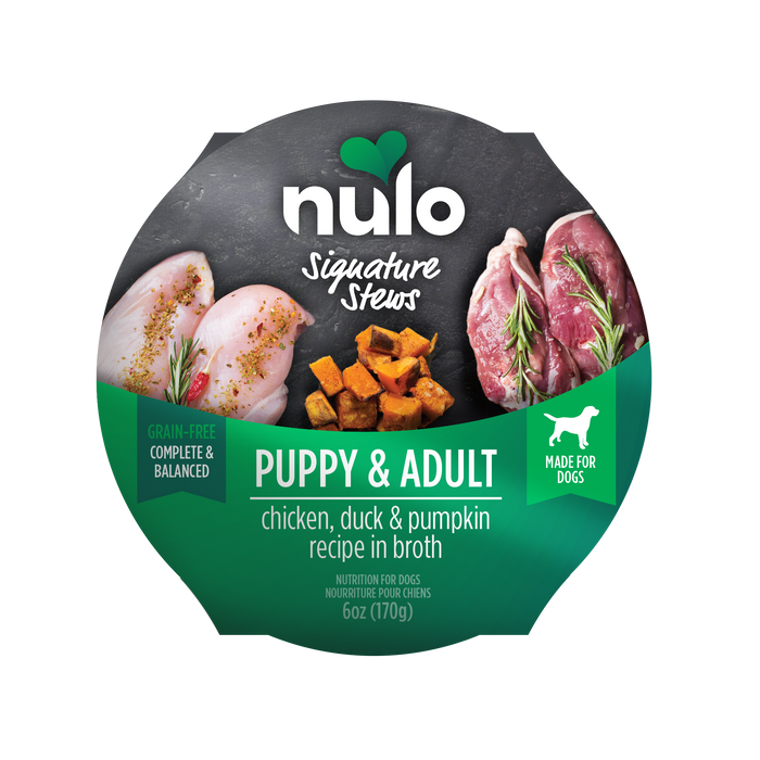 Photo of Nulo-Nulo Signature Stews in Broth for Puppy & Adult Dogs-Chicken, Duck, & Pumpkin-(6 oz) [16 count]-from Pet Wish Pros