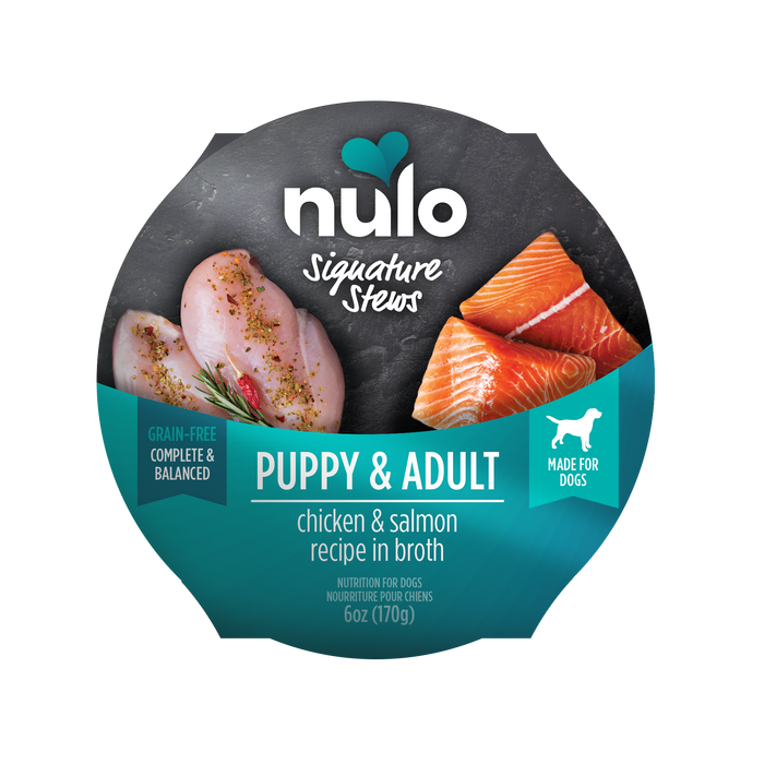 Photo of Nulo-Nulo Signature Stews in Broth for Puppy & Adult Dogs-Chicken & Salmon-(6 oz) [16 count]-from Pet Wish Pros