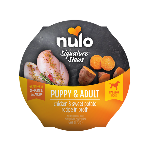 Photo of Nulo-Nulo Signature Stews in Broth for Puppy & Adult Dogs-Chicken & Sweet Potato-(6 oz) [16 count]-from Pet Wish Pros