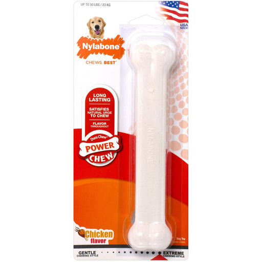 Photo of Nylabone-Nylabone Dura Chew Power Chew Long Lasting Chew Dog Toy-Large (1 count)-Chicken-from Pet Wish Pros