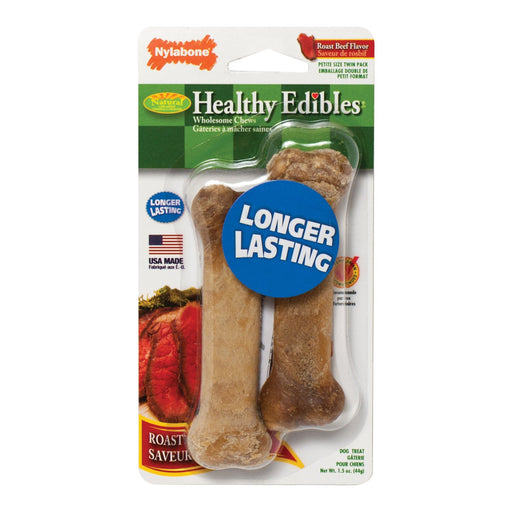 Photo of Nylabone-Nylabone Healthy Edibles Longer Lasting Treats-Petite-Beef-2 count-from Pet Wish Pros