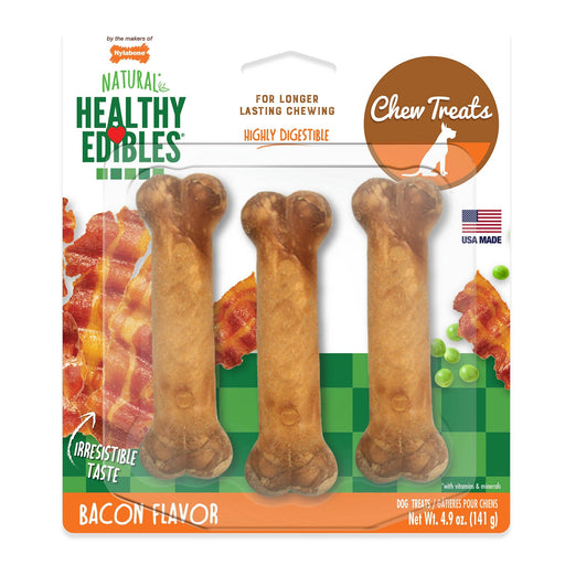Photo of Nylabone-Nylabone Healthy Edibles Longer Lasting Treats-Small (3 count)-Bacon-Standard-from Pet Wish Pros