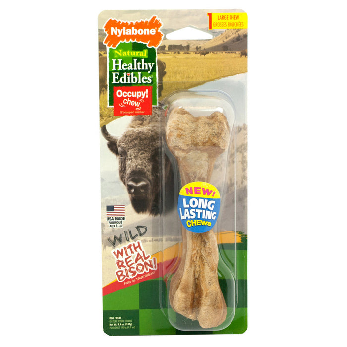 Photo of Nylabone-Nylabone Healthy Edibles Wild Chew Treats-Large (1 count)-Bison-from Pet Wish Pros