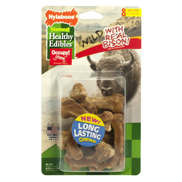 Photo of Nylabone-Nylabone Healthy Edibles Wild Chew Treats-Small-Bison-8 count-from Pet Wish Pros