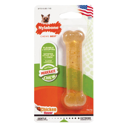 Photo of Nylabone-Nylabone Moderate Chew Dog Chew Toy-Petite-Chicken-from Pet Wish Pros