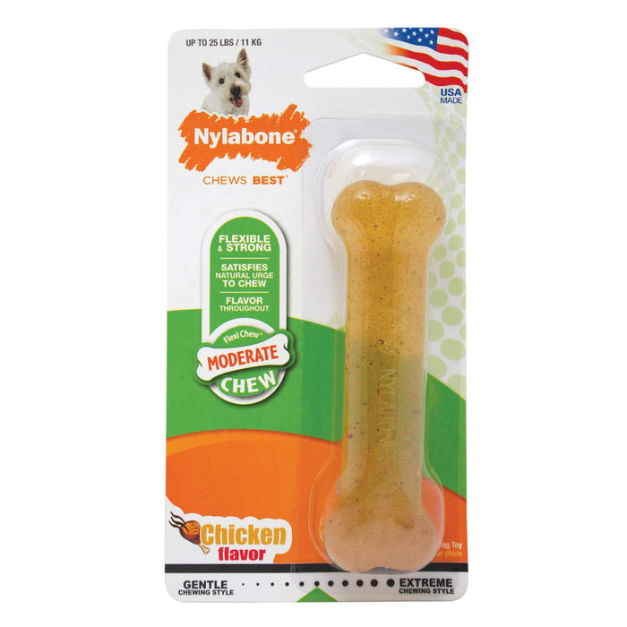 Photo of Nylabone-Nylabone Moderate Chew Dog Chew Toy-Regular-Chicken-from Pet Wish Pros