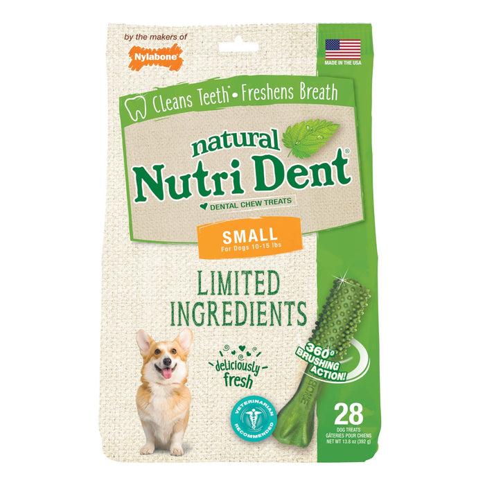 Photo of Nylabone-Nylabone Nutri Dent Limited Ingredient Dental Chews-Small-Fresh Breath-28 count-from Pet Wish Pros