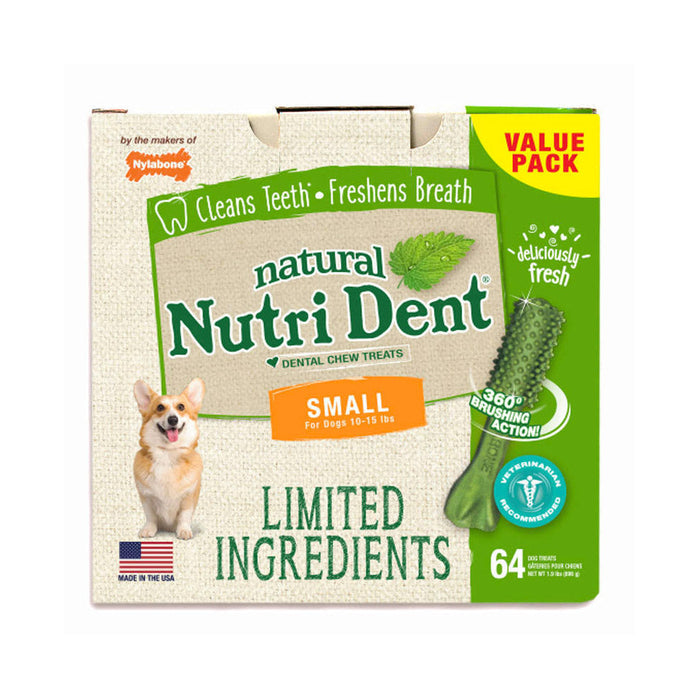 Photo of Nylabone-Nylabone Nutri Dent Limited Ingredient Dental Chews-Small-Fresh Breath-64 count-from Pet Wish Pros