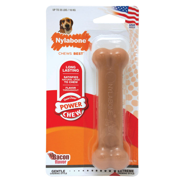 Photo of Nylabone-Nylabone Power Chew Bacon Chew Toy-Wolf-from Pet Wish Pros