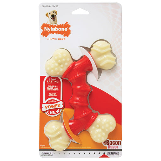 Photo of Nylabone-Nylabone Power Chew Double Bone Bacon Chew Toy-Souper-from Pet Wish Pros