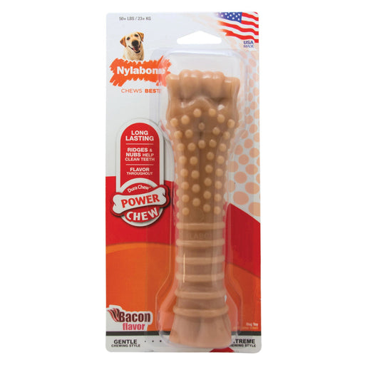 Photo of Nylabone-Nylabone Power Chew Textured Bacon Chew Toy-Pack of 1-from Pet Wish Pros