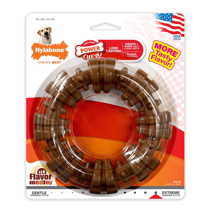 Photo of Nylabone-Nylabone Power Chew Textured Ring-x l (1 count)-Floral-from Pet Wish Pros