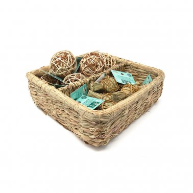 Photo of Oxbow Animal Health-Oxbow Animal Health Enriched Life Deluxe Hay Wrap & Rattan Ball Basket-from Pet Wish Pros