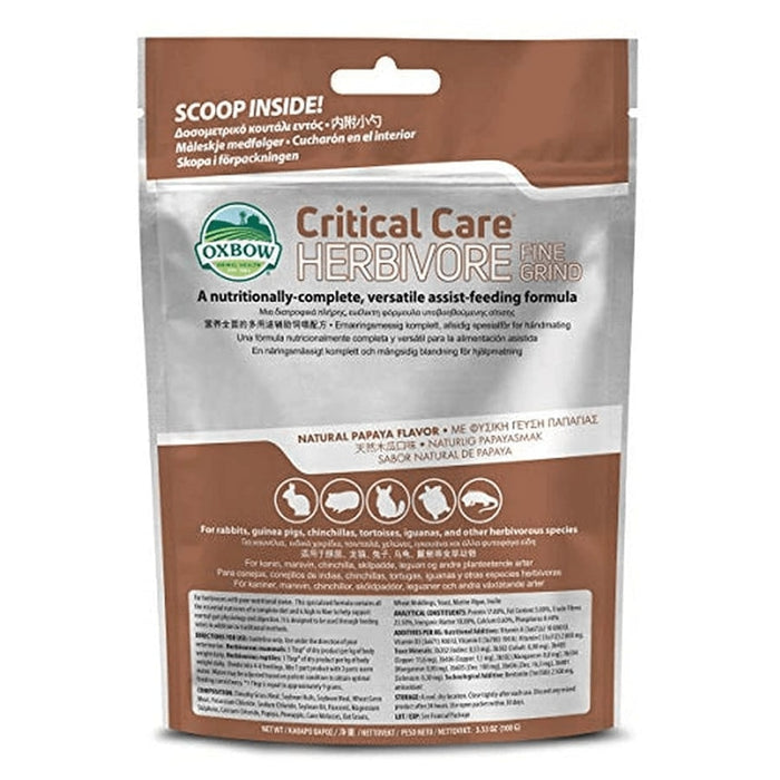 Photo of Oxbow-Critical Care Fine Grind Premium Recovery Food for Herbivores-100 g-Papaya-from Pet Wish Pros