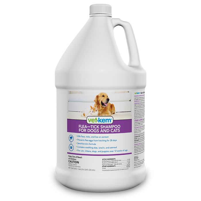 Photo of PRN Pharmacal-Vet-Kem Flea & Tick Shampoo for Dogs & Cats-1 Gallon-from Pet Wish Pros