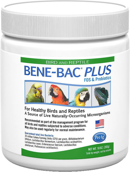Photo of PetAG-Bene-Bac Plus Probiotic Powder for Birds & Reptiles-10 oz-from Pet Wish Pros