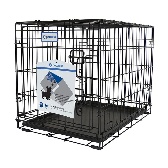 Photo of Petcrest-Petcrest Dog Crate-Single Door-Black-18 in x 12 in x 14 in-from Pet Wish Pros