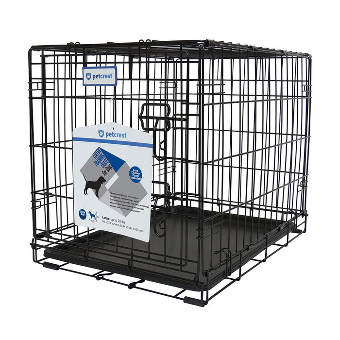 Photo of Petcrest-Petcrest Dog Crate-Single Door-Black-36 in x 22 in x 25 in-from Pet Wish Pros