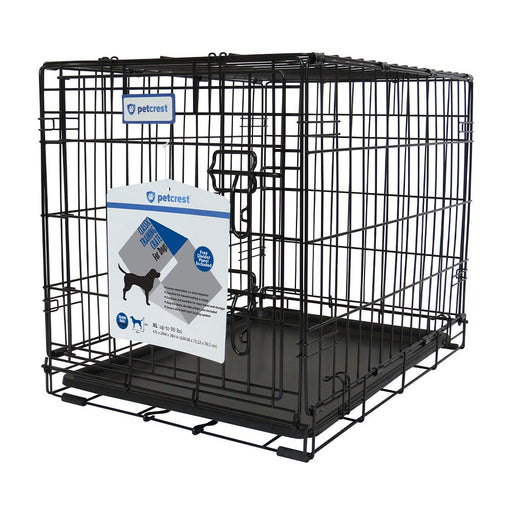 Photo of Petcrest-Petcrest Dog Crate-Single Door-Black-42 x 28 x 30 in-from Pet Wish Pros