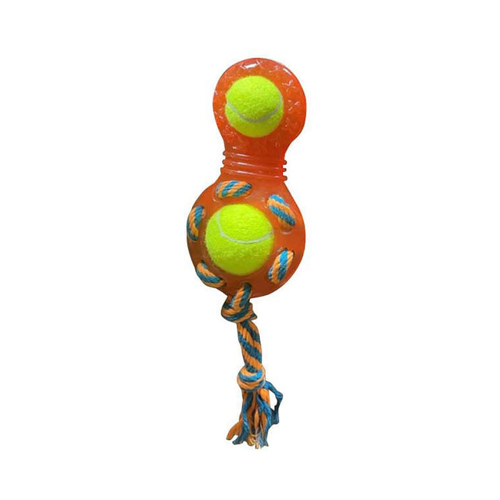 Photo of Petcrest-Petcrest TPR with Tennis Rope Dog Toy-Pack of 1-from Pet Wish Pros