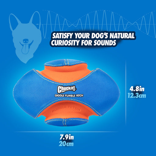 Photo of Petmate-Chuckit! Giggle Fumble Fetch-Blue Orange-Small-from Pet Wish Pros