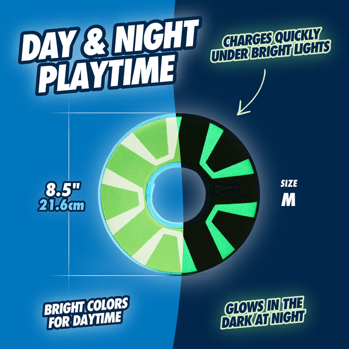 Photo of Petmate-Chuckit! Zipflight Max Glow Dog Toy-Glow Green/White-Medium-from Pet Wish Pros