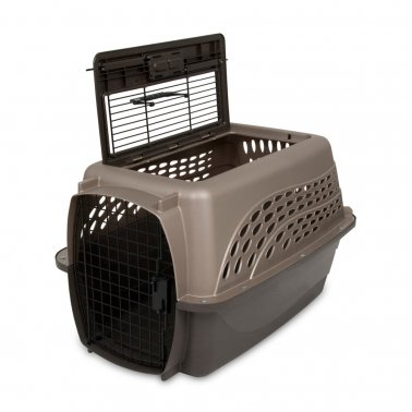 Photo of Petmate-Petmate 2 Door Top Load Kennel For Dog-Metallic Pearl Tan/Coffee Grounds - 24 Inch-from Pet Wish Pros
