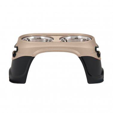 Photo of Petmate-Petmate Easy Reach Diner Dog Bowl-X-Large-Black/Pearl Tan-from Pet Wish Pros