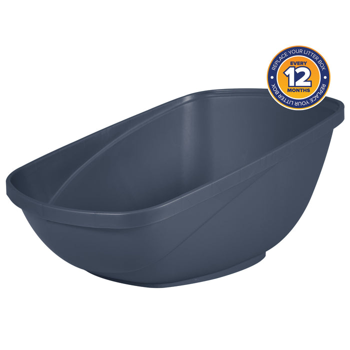 Photo of Petmate-Petmate Hi-Back Open Litter Box-Blue Steel-Jumbo-from Pet Wish Pros