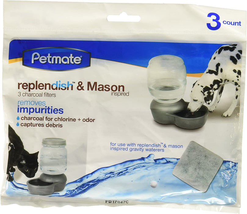 Photo of Petmate-Petmate Replendish & Mason Charcoal Replacement Filter-3 pack-Grey-from Pet Wish Pros