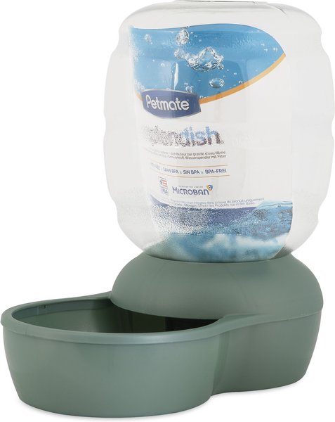 Photo of Petmate-Petmate Replendish Waterer With Microban For Dogs-Large-Mason Silver-from Pet Wish Pros