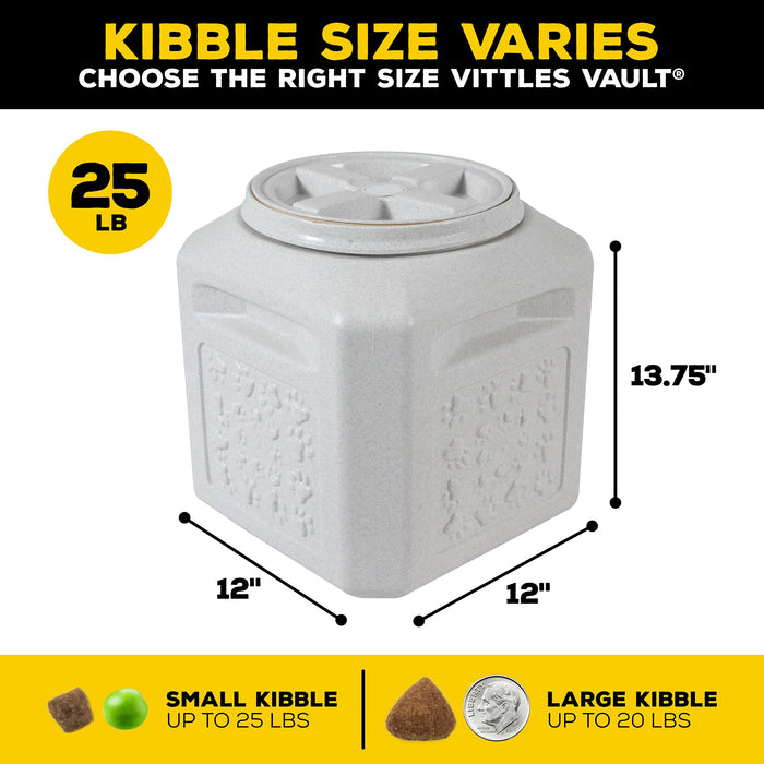 Photo of Petmate-Vittles Vault Pawprint Outback Food Storage Container-Granite Stone-25 Lb-from Pet Wish Pros