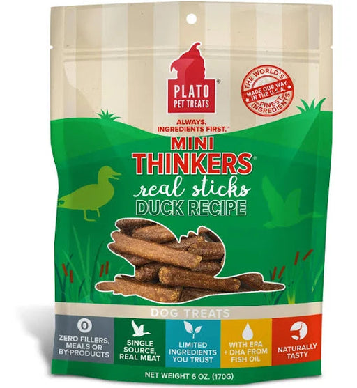 Photo of Plato Pet Treats-Plato Pet Treats Mini Thinkers Real Sticks Dog Treat-Duck-6 oz-from Pet Wish Pros