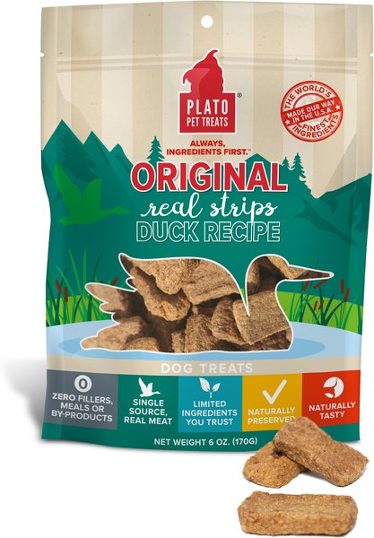 Photo of Plato Pet Treats-Plato Pet Treats Original Real Strips Meat Stick Dog Treats-Duck-6 oz-from Pet Wish Pros