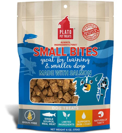 Photo of Plato Pet Treats-Plato Pet Treats Small Bites Grain-Free Meaty Morsel Dog Treat-Salmon-6 oz-from Pet Wish Pros