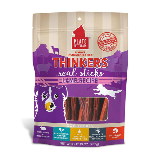 Photo of Plato Pet Treats-Plato Pet Treats Thinkers Meat Stick Dog Treat-Lamb-10 oz-from Pet Wish Pros