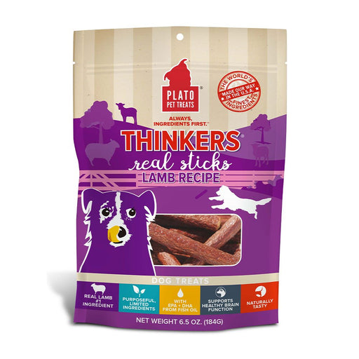 Photo of Plato Pet Treats-Plato Pet Treats Thinkers Meat Stick Dog Treat-Lamb-6.5 oz-from Pet Wish Pros