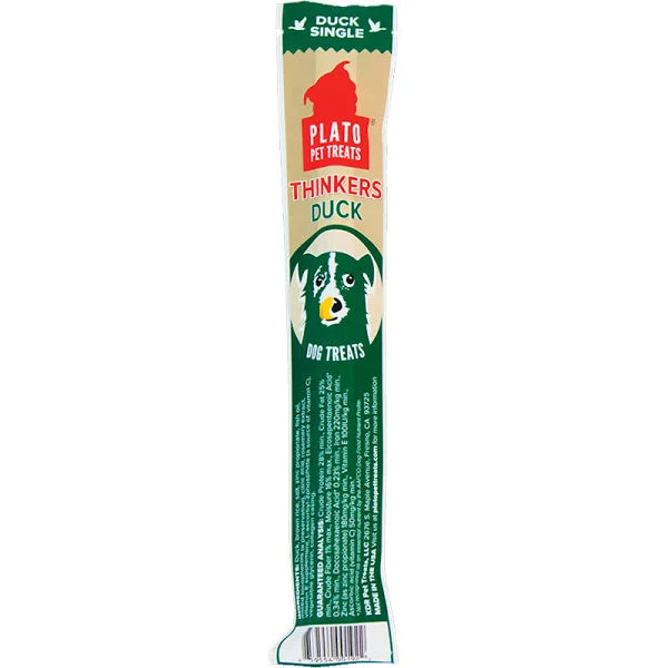 Photo of Plato Pet Treats-Plato Pet Treats Thinkers Single Meat Stick Dog Treat-Duck-1.2 oz-from Pet Wish Pros