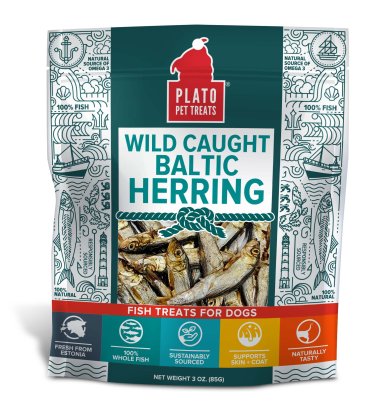 Photo of Plato Pet Treats-Plato Wild Caught Baltic Herring Dog Treats-3 oz-from Pet Wish Pros