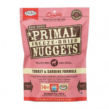 Photo of Primal Pet Foods-Primal Freeze Dried Raw Nuggets for Dogs-Turkey & Sardine-14 oz-from Pet Wish Pros