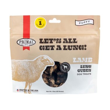 Photo of Primal Pet Foods-Primal Let's All Get A Lung! Puffy Cube Treats for Dogs-Lamb-1.5 oz-from Pet Wish Pros